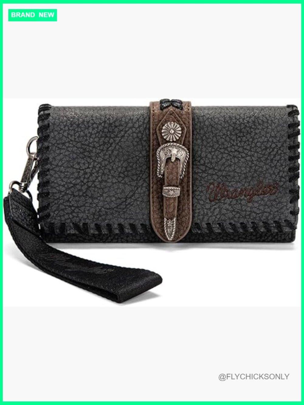 Faux Leather Wristlet Wallet with RFID Blocking - Credit Card Holder and Clutch
